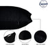 Encasa Homes Throw Pillow Cover 2pc Set - Jet Black - 24 x 24 inch Solid Dyed Cotton Canvas Square Accent Decorative Cushion Case for Couch Sofa Chair Bed & Home Only Covers