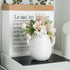 Kimdio Ceramic Flower Vase, Vases for Decor, Decorative Table Floral Vase for Living Room, Indoor Plant, Shelf, Mantle, Table, Office, Wedding Centerpieces/Arrangements,Bottom Waterproof (White)