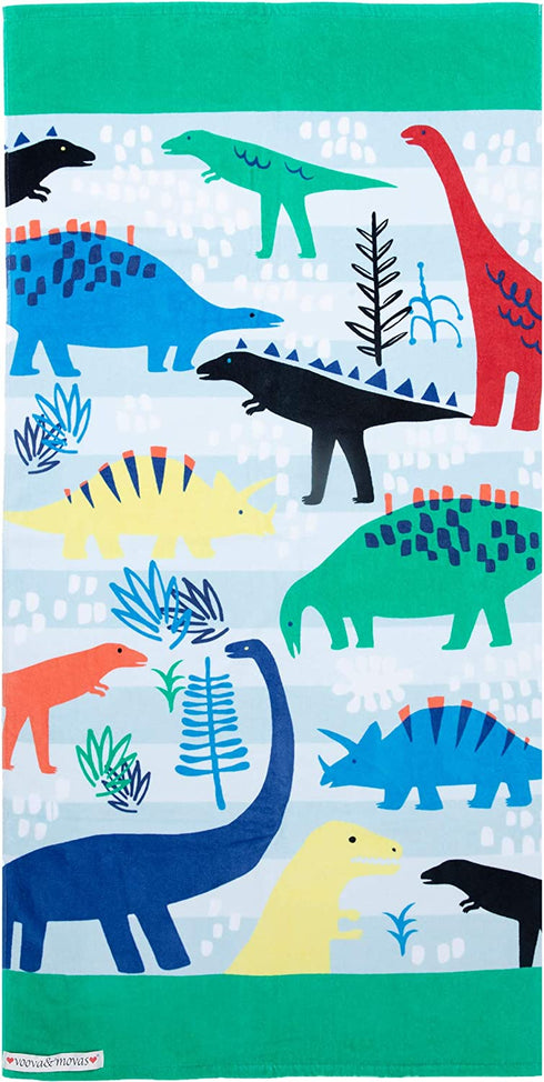 Kids Bath/Pool/Beach Towel for Toddlers Boys Girls,Oversized 30"x60",Soft Absorbent Cotton Swim Cover ups,Dinosaur Theme