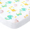 Mini Crib Sheets Fitted Dinosaur Compatible with Graco Playard Playpen, Breathable and Soft Fabric Pack and Play Sheets Suitable for Baby Boys or Girls Everyday Use - Dinosaur Paradise