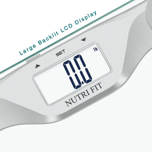 NUTRI FIT Digital Body Weight Bathroom Scale BMI, Accurate Weight Measurements Scale,Large Backlight Display and Step-On Technology,400 Pounds