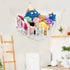 Stuffed Animal Toy Hammock Macrame, Hanging Organizer Pet Net Holder Boho Display Corner Plush Toy 3 nails for Girl Nursery Playroom Bedroom Kids Room (45inch)