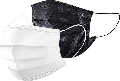 Luosh Disposable 3 Ply Face Masks ASTM Level 3 Made in USA ISO7 Cleanroom 100% American Made Material 50 pack (10 Individually Sealed 5 packs) No Skin Breakout No Chemicals No Odor White