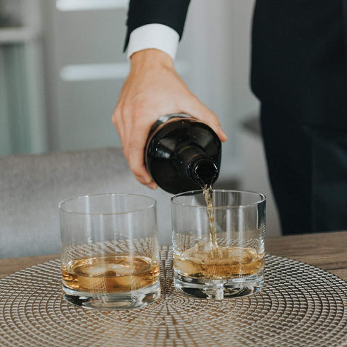 Old Fashioned Whiskey Glasses, 10 Ounce Drinking Glasses for Water, Beverages Cocktails Bourbon, Rocks Glasses for Party, Bars, Restaurants Home Father's Day Gift- Set of 4