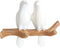 HaakLux Bird Hat Hook,Wall Hanger Decor Hooks,Mounted Resin Cast Ceramic,Tree Branch with Unique Hanging White Dove for Coat Towel Key Clothes in Bathroom Kitchen Bedroom Living Room(2 Birds)