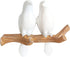 HaakLux Bird Hat Hook,Wall Hanger Decor Hooks,Mounted Resin Cast Ceramic,Tree Branch with Unique Hanging White Dove for Coat Towel Key Clothes in Bathroom Kitchen Bedroom Living Room(2 Birds)