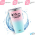 Zipe - 16 oz Tumbler with Spill-Resistant Lid, Insulated Tumbler for Hot and Cold Drinks, €œMom Fuel Coffee Tumbler, Travel Cup with Straw and Cleaner, Shimmer Mermaid Ombre