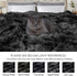 Comaza Soft Fuzzy Faux Fur Throw Blanket,Reversible Lightweight Shaggy Fluffy Cozy Plush Fleece Comfy Furry Sherpa Microfiber Blanket for Couch Sofa Bed,as Gift Home Decor(Tie Dye Black,Throw 50"x60")