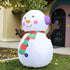 GOOSH 4 FT Christmas Inflatable Outdoor Cute Snowman, Blow Up Yard Decoration Clearance with LED Lights Built-in for Holiday/Party/Xmas/Yard/Garden