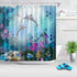LB Dolphin Shower Curtain for Kids Bathroom with Hooks Blue Ocean Underwater Fish Coral Reef Shower Curtain Decorations 72x78 inch Extra Long Polyester Fabric Waterproof