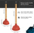 Nirox Set of 2 Sink Plungers - Drain Plunger 16" & 10.2" - Toilet Pump Unblocker with Strong Suction Performance - Plumbers Plunger is Easy to Maintain - Plumbing Plunger Made from Strong Rubber