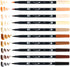 Tombow 56170 Dual Brush Pen Art Markers, Portrait, 10-Pack. Blendable, Brush and Fine Tip Markers