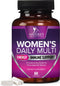 Multivitamin for Women, Nature's Daily Womens Multi Vitamin Supplement for Immune Health Support with Vitamins A, C, D, E and Zinc, Vitamin B12 for Energy with Biotin - 60 Capsules