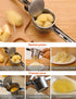 WILLIZTER Potato Ricer, Stainless Steel Potato Ricer Fruit and Vegetables Masher Food Ricer Large Capacity with 3 Interchangeable Discs & Inner Cup