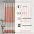 Madison Park Amherst Single Panel Faux Silk Rod Pocket Curtain With Privacy Lining for Living Room, Window Drape for Bedroom and Dorm, 50x84, Coral