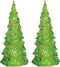 Department 56 Village Collection Accessories Emerald Trees Lit Figurine Set, Various Sizes, Multicolor