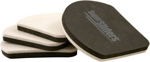 Super Sliders 5" Slide & Hide Reusable Furniture for Hard Surfaces - Effortless Moving and Surface Protection, Beige (4 Pack)