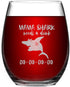 Wine Glass Baby Mama Shark Needs a Drink Do Do Novelty Wine Glass for Women with Sayings Funny Shark Gifts & Cup Accessories for Mom Mother Friends Funny Stemless Wine Glass
