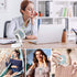WOWGO Portable Handheld Fan - Mini Personal Fan 180° Rotating Adjustment, USB Rechargeable 2500mAh 3 Speed Hanging Personal Fan with USB output port for Home Office Indoor Use Outdoor Travel (white)
