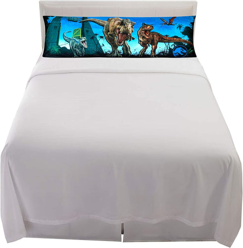 Franco Kids Bedding Super Soft Microfiber Zippered Body Pillow Cover, 20" x 54", Jurassic World,PE0118