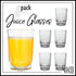 Vikko 9 Ounce Drinking Glasses: Highball Kitchen Glassware - For Orange Juice, Water, Soda, etc. -Thick and Durable - Sculpted Lines Design - Dishwasher Safe Set of 12 Crystal Clear Glass Cups