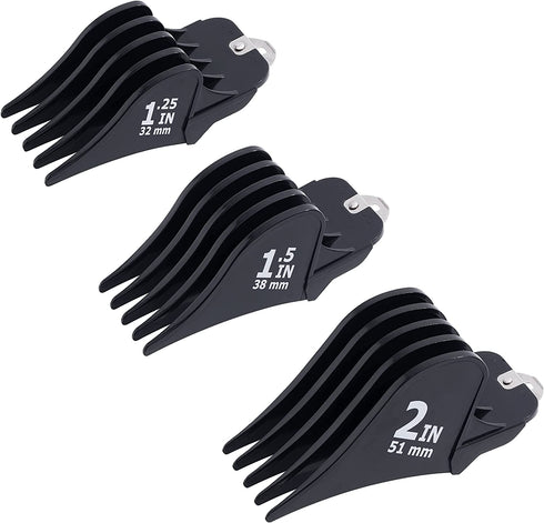 Wahl Clipper Guards 10 12 16 Hair Clipper Guards Extra Long Clipper Guard for Trimmer Guard Attachments 2 Inch Clipper Guides Multiple Sizes Universal 1 & 1/4" 1 & 1/2" 2"