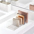 iDesign Clarity BPA-Free Plastic Divided Makeup Palette Organizer, 9.25" x 3.86" x 3.2", Clear
