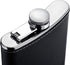 Hip Flask for Men Liquor Flask Stainless Steel Leak proof Flask with Funnel set for Women Pocket Alcohol Drinking Flask set 8OZ (Black Leather)