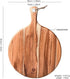 BILL.F Acacia Wood Pizza Peel,12" Cutting Board, Cheese Paddle Board, Bread and Crackers Platter for Serving and Minor Food Prepare with Handle - 16 x 12 x 0.5 Inch