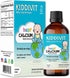 Kiddivit Baby Calcium Liquid Drops with Vitamin D3 & K2-24 Daily Servings, 4 Fl Oz (120 mL) - Inulin Fortified (Prebiotic, Dietary Fiber) - Sugar Free, Gluten Free, Vegetarian Friendly