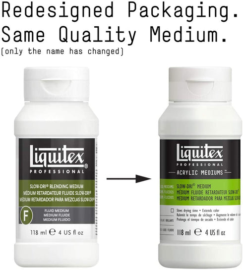 Liquitex 6304 Professional Fluid Medium, 4-oz, Slow-Dri Blending