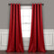 Lush Decor Curtains-Grommet Panel with Insulated Blackout Lining, 95 in L Pair, Red