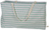 Household Essentials 2242 Krush Canvas Utility Tote | Reusable Grocery Shopping Laundry Carry Bag | Teal And White Stripes, 22" L X 11" W X 13" H,