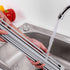 Roll Up Dish Drying Rack (17.3''X13''), Silicone Wrapped Steel Rods, Anti-Slip, Anti-Rust, Strong, Heat Resistant, Over The Sink Multipurpose Dish Drying Racks