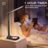 LED Desk Lamp, Colorsmoon 2 in 1 Dimmable Office Table Lamp with 35 Light Settings, Built-in Wireless Charger & USB Charging Port, Multifunctional, Perfect for Home Office/Living Use/Study/Read