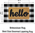 Breezsisan Black and White Layering Doormat Rug 2x4.3 ft. Cotton Woven Buffalo Plaid Outdoor Indoor Runner Rug, Hand-Woven Washable Carpet for Front Porch, Kitchen, Farmhouse, Entryway