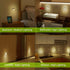 AUVON Plug-in LED Motion Sensor Night Light, Mini Warm White LED Nightlight with Dusk to Dawn Motion Sensor, Adjustable Brightness for Bedroom, Bathroom, Kitchen, Hallway, Stairs (4 Pack)