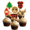 Lumberjack Baby Shower Cupcake Toppers Decorations, Buffalo Plaid Winter It's a Boy Gender Reveal Lumberjack Themed Cake Party Supplies, 48pcs