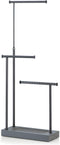 SRIWATANA Jewelry Organizer Display Extra Tall Necklace Holder 3 Tier Jewelry Tree Stand (Weathered Grey & Black)
