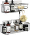 Cvtayn 2 Packs Shower Caddy with Soap Dish & Hooks, SUS304 Stainless Steel Bathroom Storage Shelves, No Drilling Shower Wall Shelves with 4 Stronger Adhesive for College Bathroom Kitchen Living Room