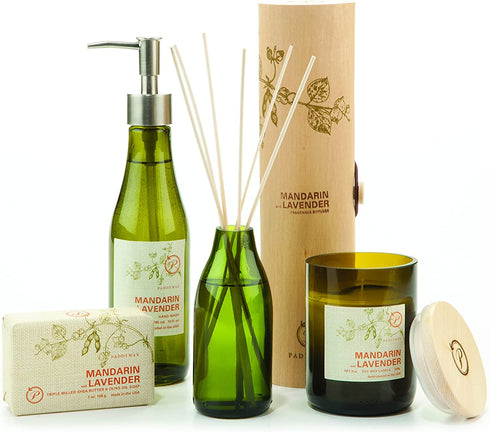 Paddywax Candles Eco Green Collection Scented Candle, 8-Ounce, Mandarin & Lavender
