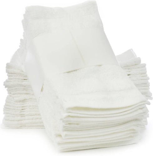 BC BARE COTTON 892-101-01 Washcloth, Set of 24, White
