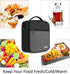 Lunch Box with Padded Liner,Amersun Spacious Insulated Lunch Bag Durable Thermal Lunch Cooler Pack with Strap for Men Women Boys Girls Adults School Sport Beach Picnic Work Camp,2 Pocket(Black Gray)