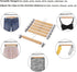 SONGMICS Wooden Pants Hangers 12 Pack, Pants Hangers with Clips, Adjustable Anti-Rust Metal Clips, 360° Swivel Hook, Skirt Hangers for Pant, Skirts, Slacks, Natural Grain UCRW008-12