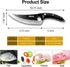 CACHIL Butcher Boning Knife Hand Forged Full Tang Kitchen Chef Meat Cleaver Knives with Sheath for Meat Cutting, BBQ, Camping, Outdoor (Black)