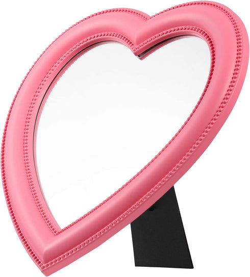 BESPORTBLE 10- Inch Heart Shaped Mirror Tabletop Vanity Makeup Mirror Makeup Mirror Cosmetic Mirror Desktop Mirror Wall Hanging Mirror