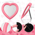 BESPORTBLE 10- Inch Heart Shaped Mirror Tabletop Vanity Makeup Mirror Makeup Mirror Cosmetic Mirror Desktop Mirror Wall Hanging Mirror