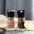 Gold Salt and Pepper Grinder Set Stainless steel Salt and Pepper Shaker Set Gold Ceramic Adjustable Coarseness Spice Grinder Black Peppercorn Sea Salt Mill Home Kitchen Gift