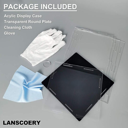 LANSCOERY Clear Acrylic Display Case Assemble Countertop Box Cube Organizer Stand Dustproof Protection Showcase for Action Figures Toys Collectibles (6x6x10 inch; 15x15x25cm)
