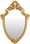 Decorative Wall Mirror of Gold Shield Shape, 16" L x 11" W